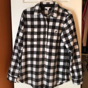 Black and white shacket